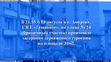 Оперативная обстановка с 13 по 19 августа